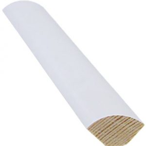 Neljännespyöreä lista 15x15x2400 mm valkoinen