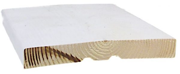 Ulkoverhouslauta 23x170 mm HSP pohjamaalattu valkoinen