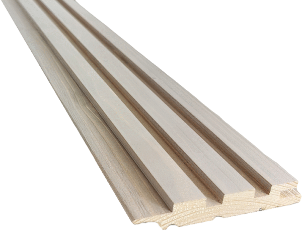 Rimapaneeli 15x94x2680 mm tammipetsattu + valkolakattu mänty STS sormijatkettu