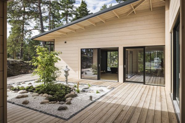 Lämpökäsitelty kuusi 32X166 mm terassilauta Profix3 harjattu - Image 4