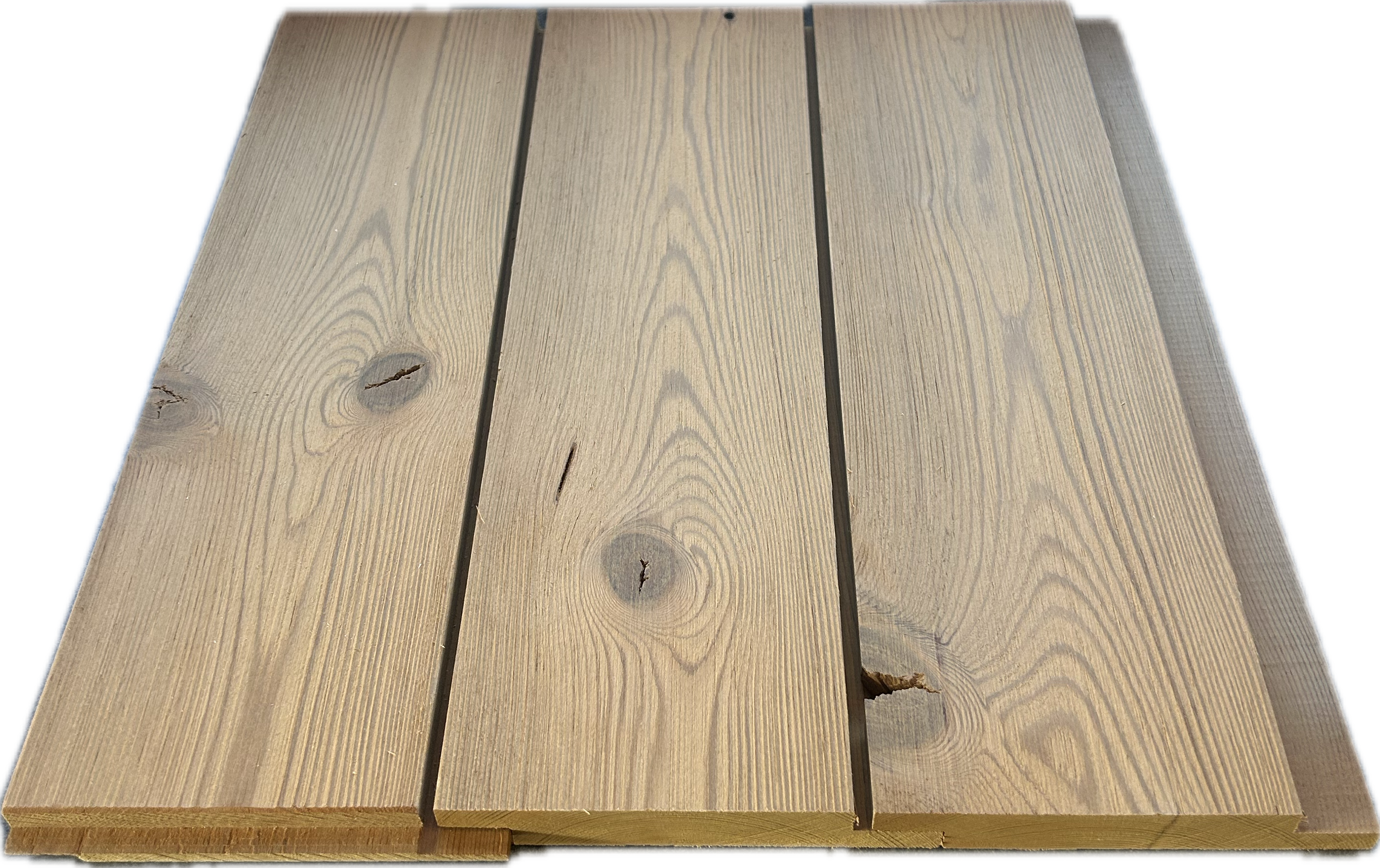 Ulkoverhouspaneeli UYS harjattu lämpökäsitelty mänty 20x140x3000 mm B-laatu