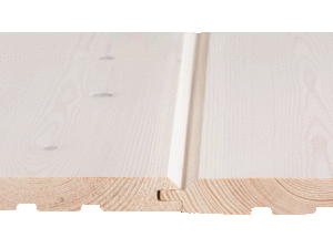 Valkolakattu hirsipaneeli mänty 20x170 mm 2-laatu