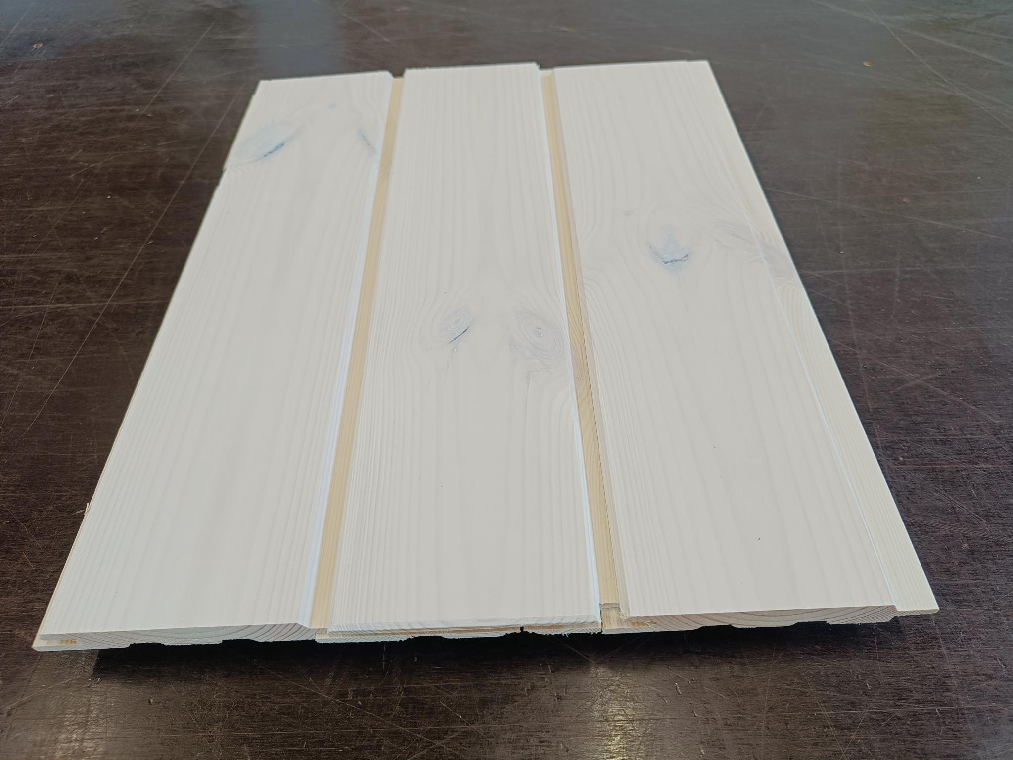 Sisustuspaneeli mänty 15x120 mm STV valkovaha 2-laatu